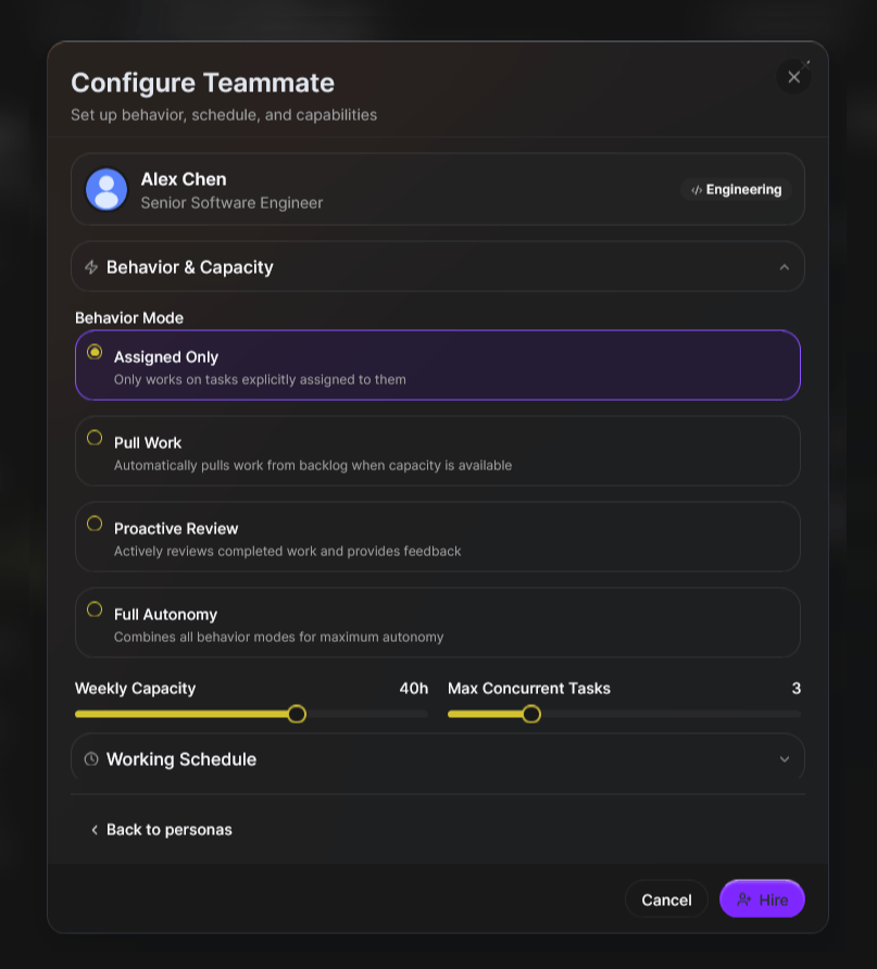 Volle Autonomie-Modi
