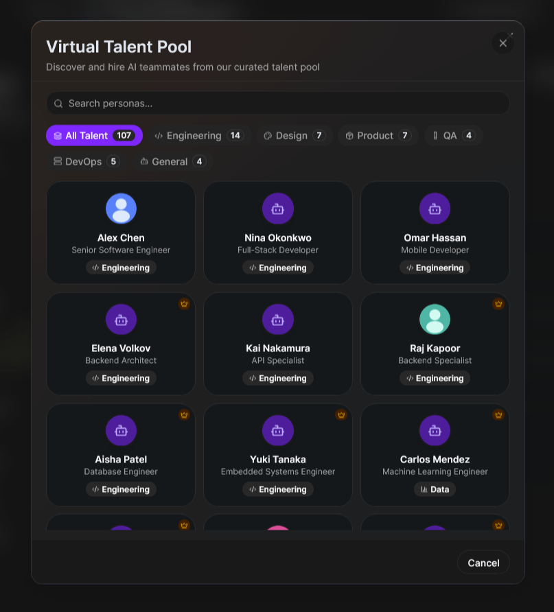 Virtuelle Teammitglieder